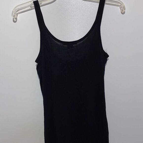 Armani Exchange Women's Sequined Logo Scoop Neck Tank Top Black Gold Size Large - Picture 7 of 9